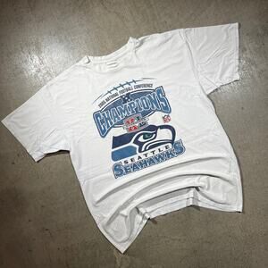2005 Seattle Seahawks NFC Champions T-shirt 2XL Super Bowl XL Roster